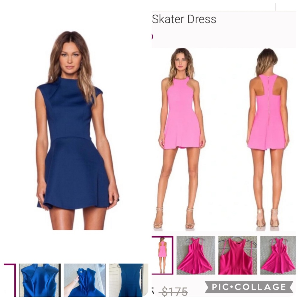 Selling 2 dresses together. Cameo blue XS and NBD pink S